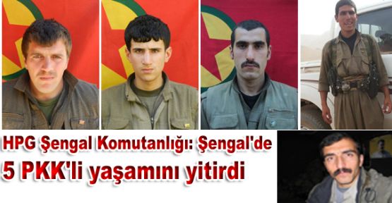 HPG Şengal Komutanlığı: 'Şengal'de 5 PKK'li yaşamını yitirdi'