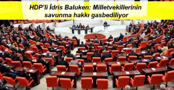 İdris Baluken: Milletvekillerinin savunma hakkı gasbediliyor
