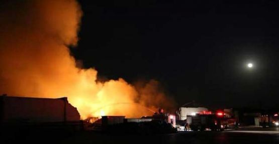 İHH lojistik merkezinde yangın