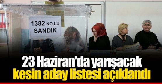 İstanbul seçimi için kesin aday listesi açıklandı