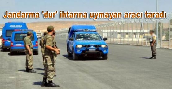 Jandarma 'dur' ihtarına uymayan aracı taradı: 1 Yaralı