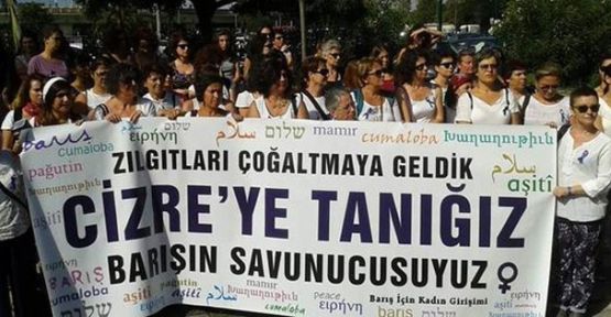 Kadınlar İstanbul'dan Cizre'ye doğru yola çıktı