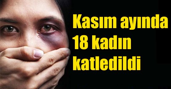 Kasım ayında 18 kadın katledildi