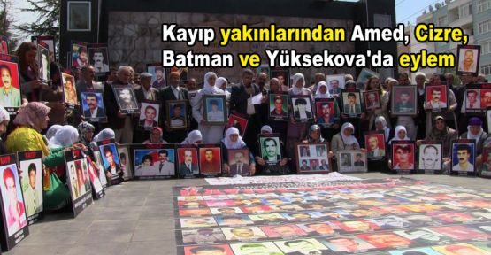 Kayıp yakınlarından Amed, Cizre, Batman ve Yüksekova'da eylem