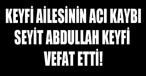 Keyfi Ailesinin Acı Kaybı