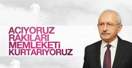 Kılıçdaroğlu: Açıyoruz rakıları, ülkeyi kurtarıyoruz
