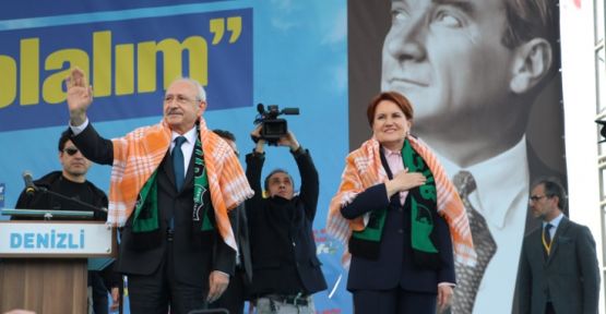 Kılıçdaroğlu ve Akşener, ilk ortak mitinglerini Denizli'de yaptı