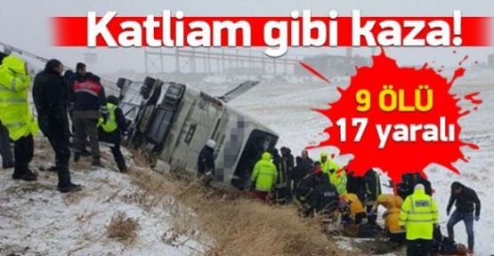 Kırşehir - Ankara yolunda katliam gibi kaza!... 9 ölü, 17 yaralı!