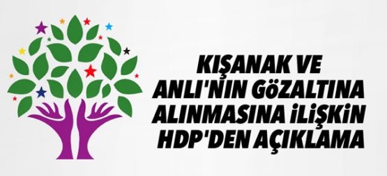 Kışanak ve Anlı'nın gözaltına alınmasına ilişkin HDP'den açıklama