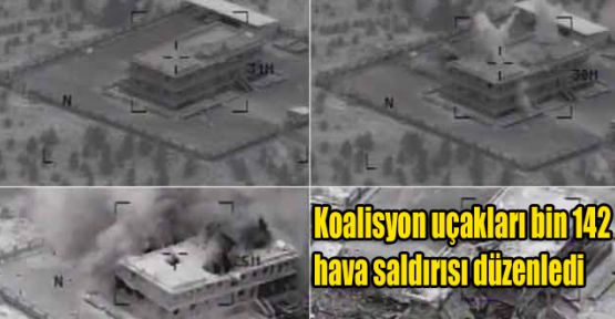 Koalisyon uçakları bin 142 hava saldırısı düzenledi