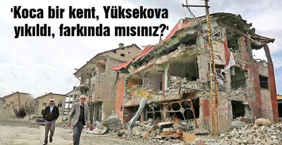 'Koca bir kent, Yüksekova yıkıldı, farkında mısınız?'