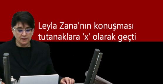Leyla Zana'nın konuşması tutanaklara 'x' olarak geçti