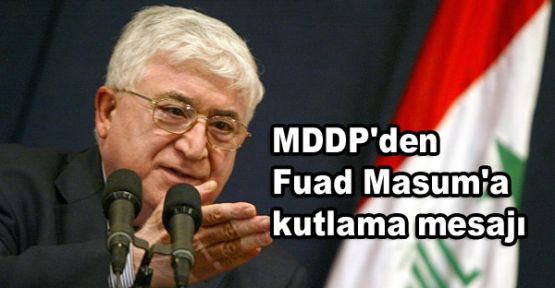 MDDP'den Fuad Masum'a kutlama mesajı