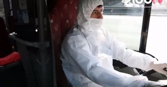 Metrobüs şoförleri koruyucu tulum giyecek