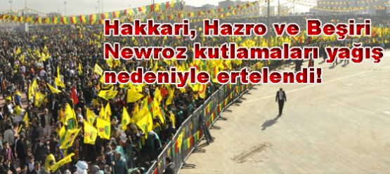 Newroz kutlamalarına hava muhalefeti