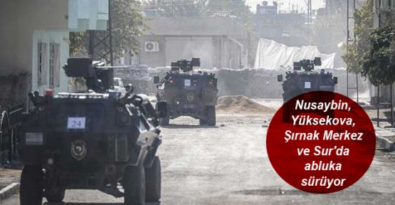 Nusaybin, Yüksekova, Şırnak Merkez ve Sur'da abluka sürüyor