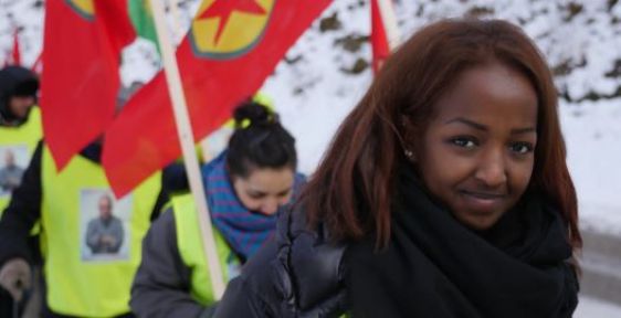 'Öcalan'ın özgürlüğü için buradayım'