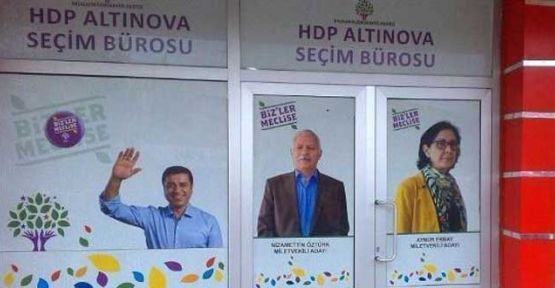 Pendik ve Yalova'da HDP bürolarına saldırı