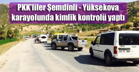 PKK'liler Şemdinli - Yüksekova karayolunda kimlik kontrolü yaptı