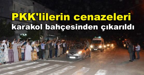 PKK'lilerin cenazeleri karakol bahçesinden çıkarıldı