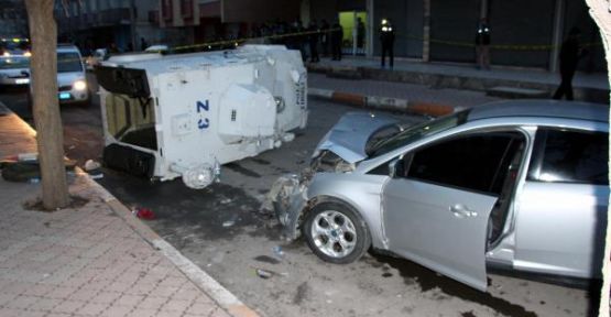 Polis aracı devrildi: 4'ü polis 5 kişi yaralandı