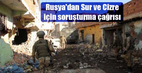 Rusya'dan Sur ve Cizre için soruşturma çağrısı