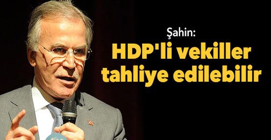 Şahin: HDP'li vekiller tahliye edilebilir