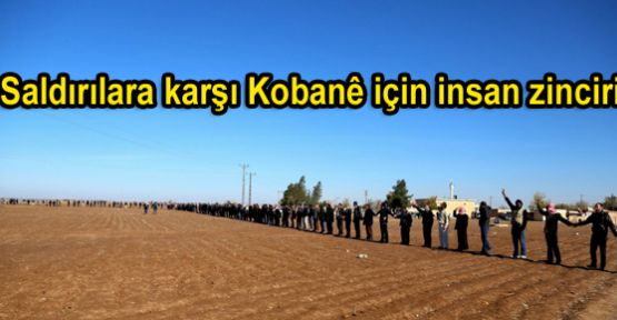 Saldırılara karşı Kobanê için insan zinciri