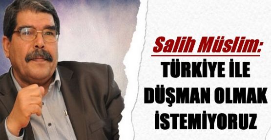 Salih Müslim: Türkiye ile düşman olmak istemiyoruz