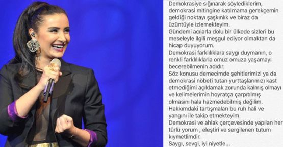 Sanatçı Sıla: 'Gelinen noktayı şaşkınlıkla izliyorum'