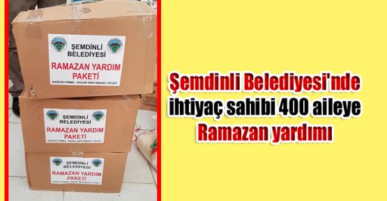 Şemdinli Belediyesi'nde ihtiyaç sahibi 400 aileye Ramazan yardımı
