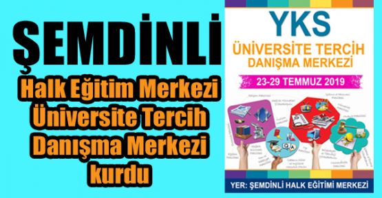 Şemdinli Halk Eğitim Merkezi Tercih Danışma Merkezi kurdu 