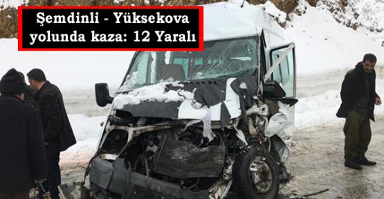 Şemdinli - Yüksekova yolunda kaza: 12 Yaralı