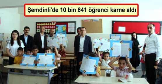 Şemdinli'de 10 bin 641 öğrenci karne aldı 