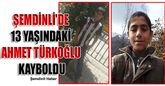 Şemdinli'de 13 yaşındaki Ahmet Türkoğlu kayboldu