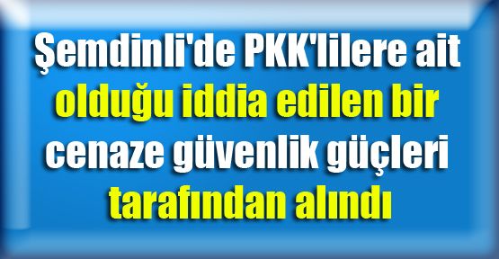 Şemdinli'de 1 PKK'linin cenazesi güvenlik güçleri tarafından alındı