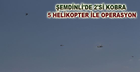 Şemdinli'de 2'si kobra 5 helikopter ile operasyon