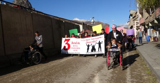 Şemdinli'de 3 Aralık Farkındalık Yürüyüşü 