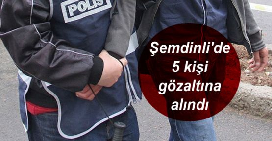 Şemdinli'de 5 kişi gözaltına alındı