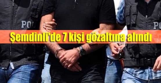 Şemdinli'de 7 kişi gözaltına alındı