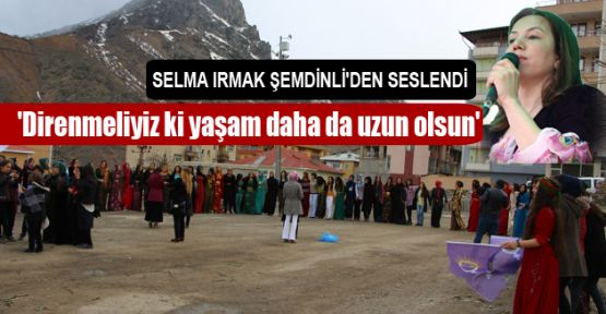 Şemdinli'de 8 Mart kadınlar günü kutlandı