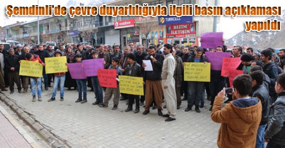 Şemdinli'de çevre duyarlılığıyla ilgili basın açıklaması yapıldı