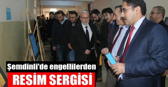 Şemdinli'de engellilerden resim sergisi