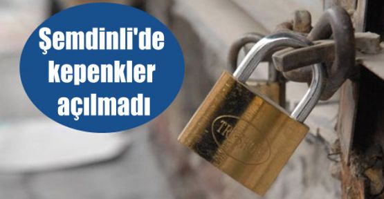 Şemdinli'de kepenkler açılmadı