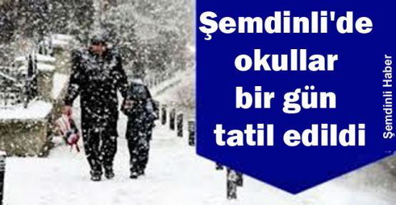 Şemdinli'de okullar bir gün daha tatil edildi