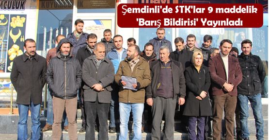 Şemdinli'de STK'lar 9 maddelik 'Barış Bildirisi' Yayınladı