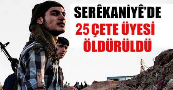 Serekaniye'de 25 çete üyesi öldürüldü