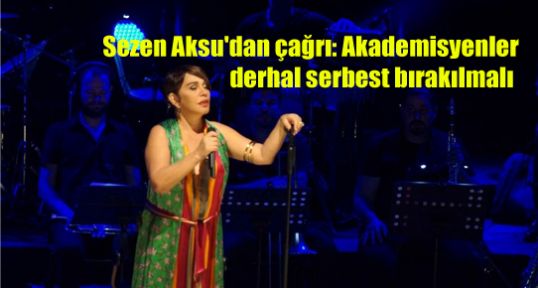 Sezen Aksu'dan çağrı: Akademisyenler derhal serbest bırakılmalı