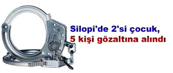 Silopi'de 2'si çocuk, 5 kişi gözaltına alındı