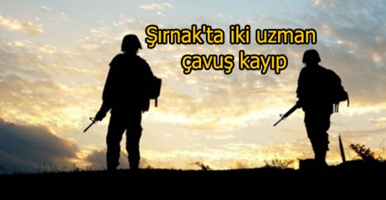 Şırnak'ta iki uzman çavuş kayıp